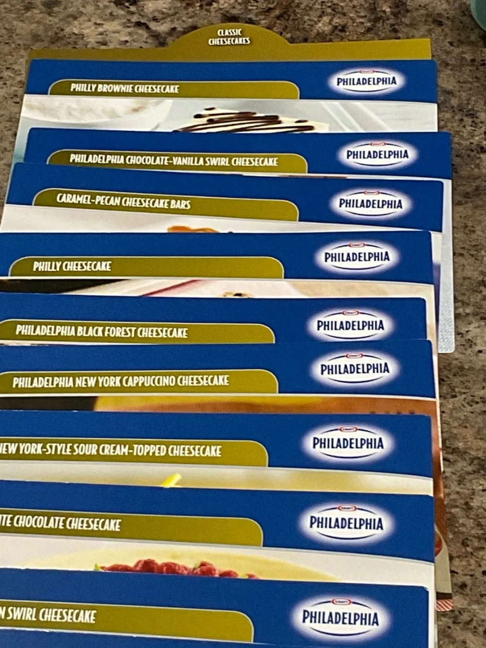 Kraft Philadelphia Recipe Card Collection & Blue Heart Napkin Holders